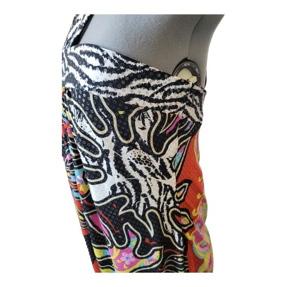 Halter Sequin Beach Stretch Dress Size Medium Multicolor Bold - Picture 5 of 10